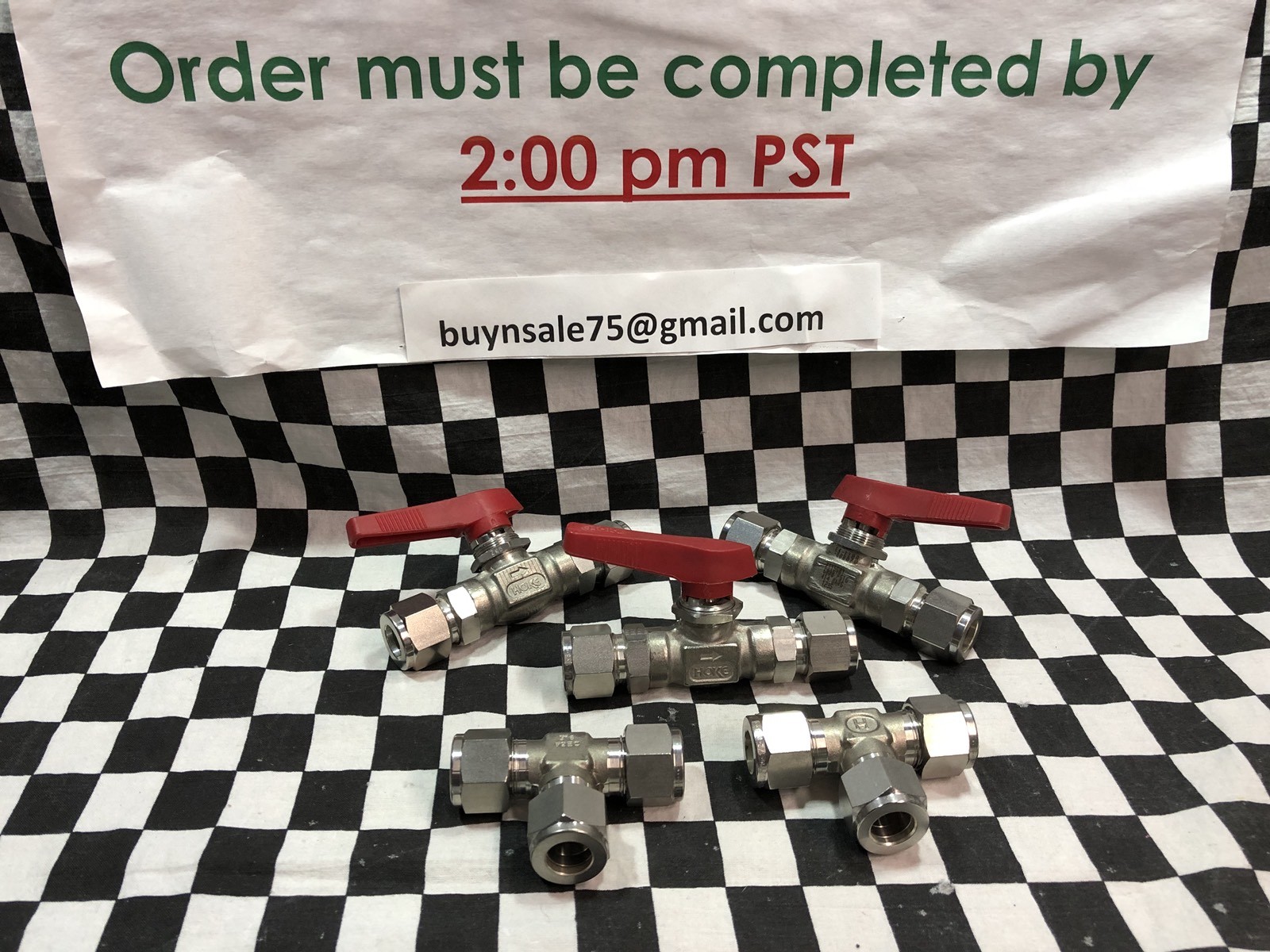 LOT OF 5 HOKE BALL VALVE & TEE UNION 1/2″, 7115G8Y & 8TTT SHIPSAMEDAY