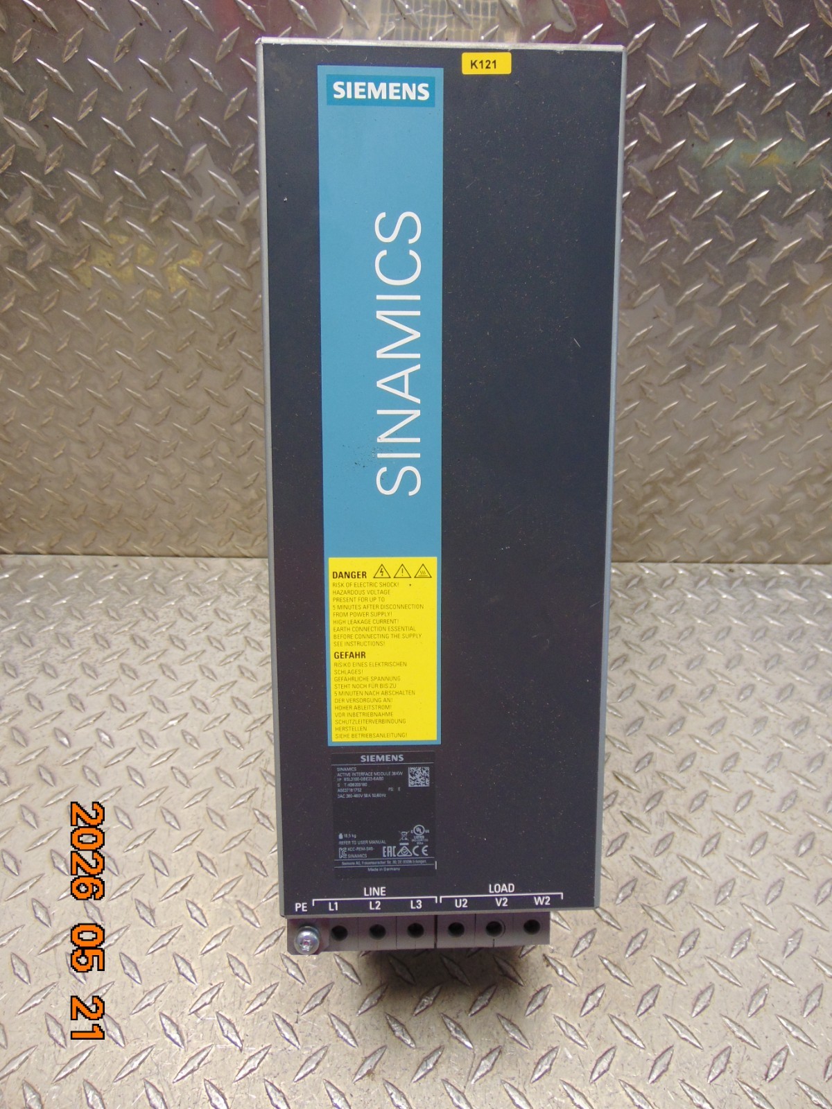 SIEMENS 6SL3100-0BE23-6AB0 SINAMICS ACTIVE INTERFACE MODULE