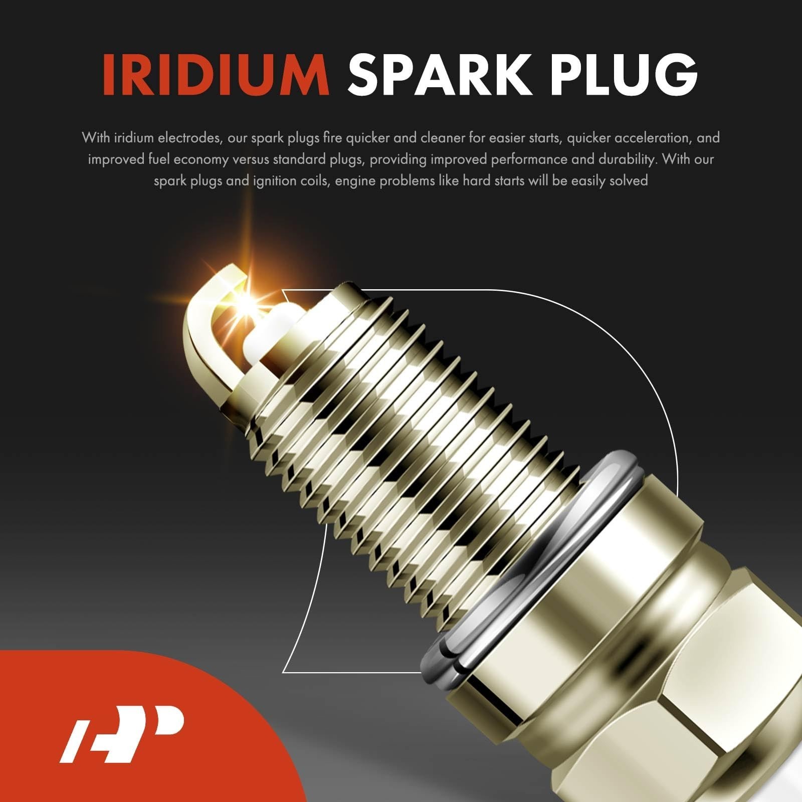 A-Premium 1x Ignition Coil Pack and 6x Iridium Spark Plugs | for Dodge Grand …