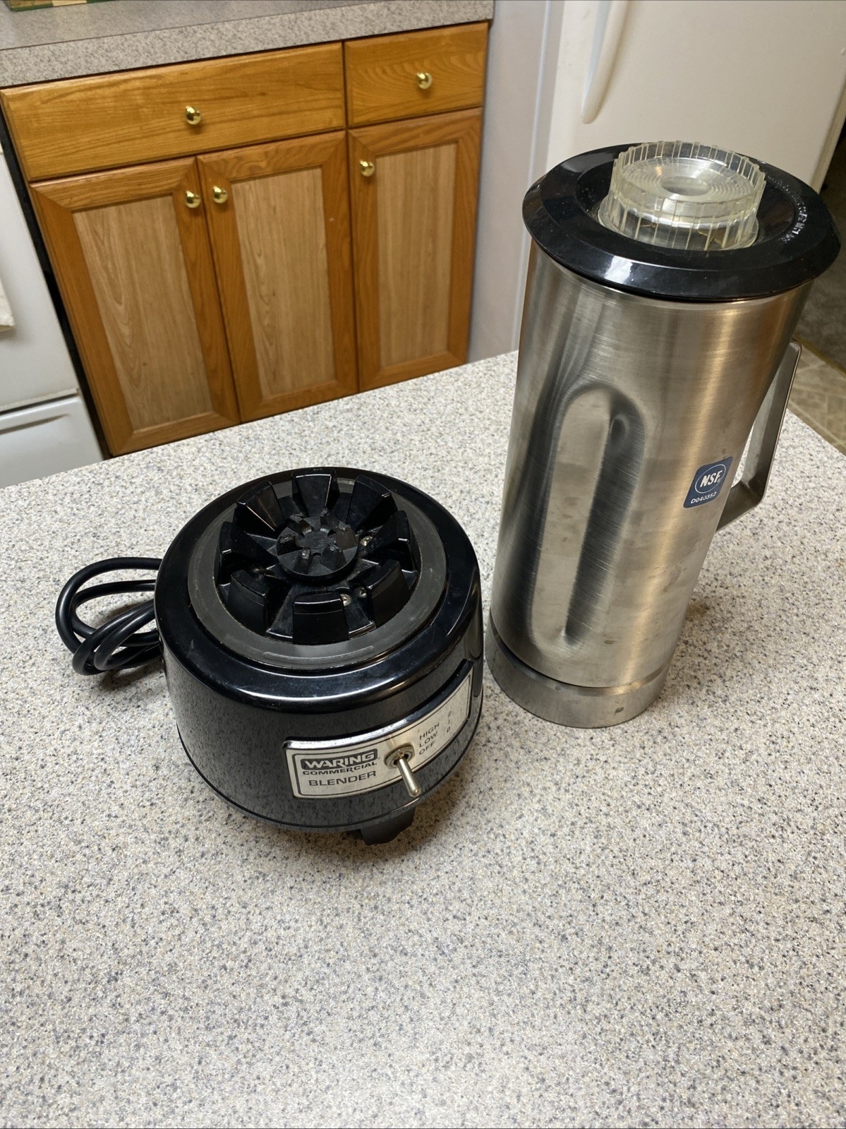 WARING COMMERCIAL BLENDER HGBPBKS6 HGB150 Metal Jar, Lid, Base Complete Vgc