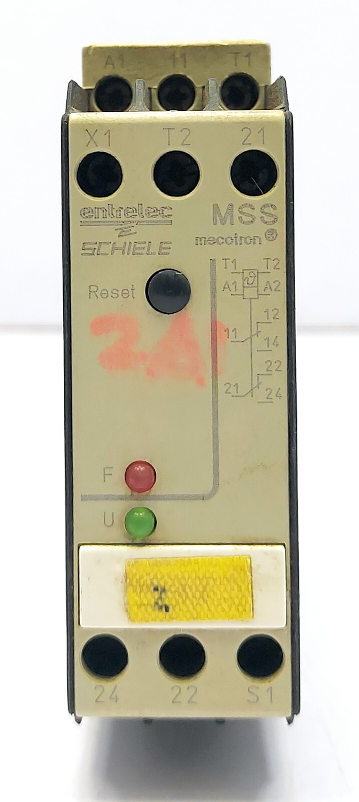 Entrelec Schiele 2.430.810.93 MSS Mecotron Thermistor Motor Protection Relay 24V