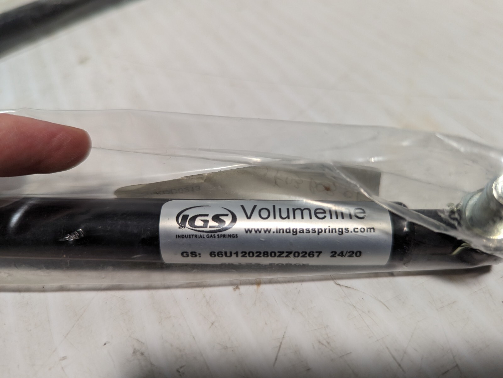 IGS 66Z100058ZZ0200 Volumeline Gas Spring 120mm Stroke, 45 lbs. Force -Free Ship