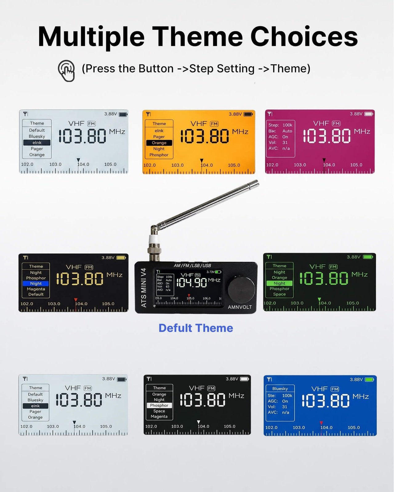 Upgraded ATS MINI V4 SI4732 Mini Radio, Pocket-Sized Shortwave Receiver, All …