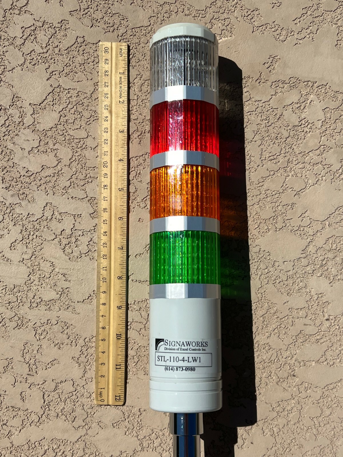 SIGNAWORKS STL-110-4-LW1 EXCEL CONTROLS LED AND ON TOWER LIGHT 4 STACK & MOUNT