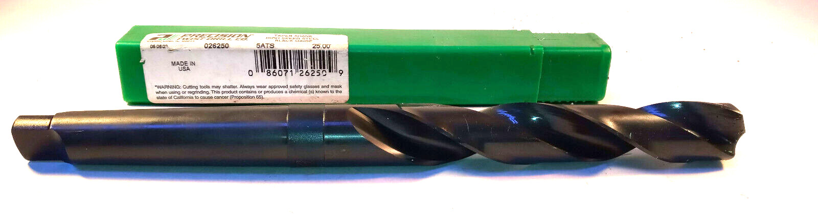 1 NEW PRECISION TWIST DRILL CO. 026250 5ATS 25.00MM DRILL BIT NIP ***MAKE OFFER