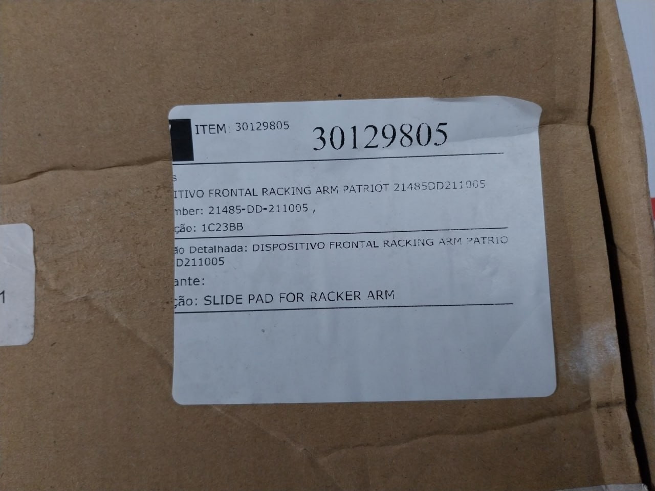 TSC 21485-DD-211005 Slide Pad for Racker Arm