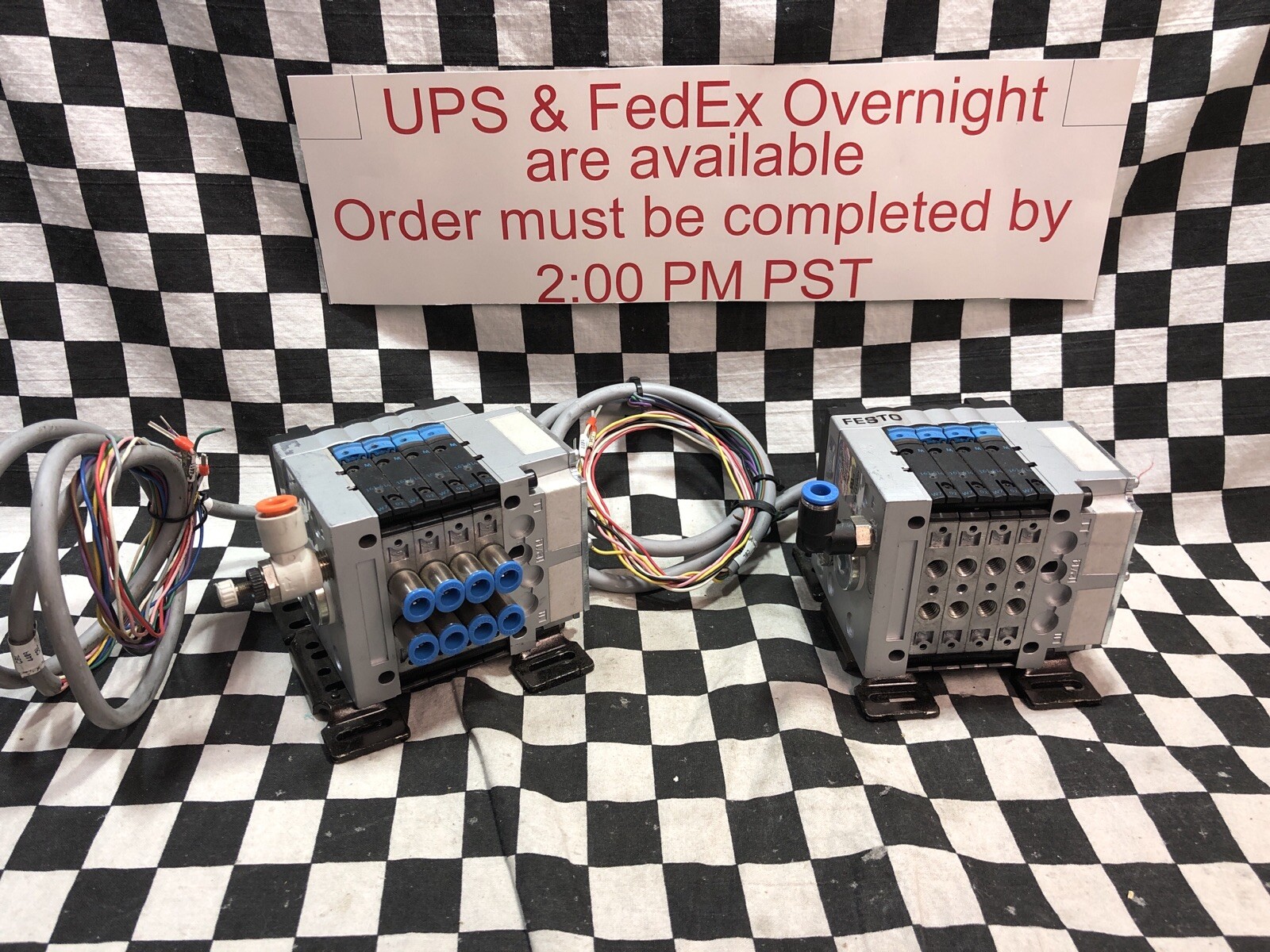 Festo Valve Manifold 18253, CPV10-GE-MP-4, CPV10-VI 18200, Lot Of 2, SHIPSAMEDAY