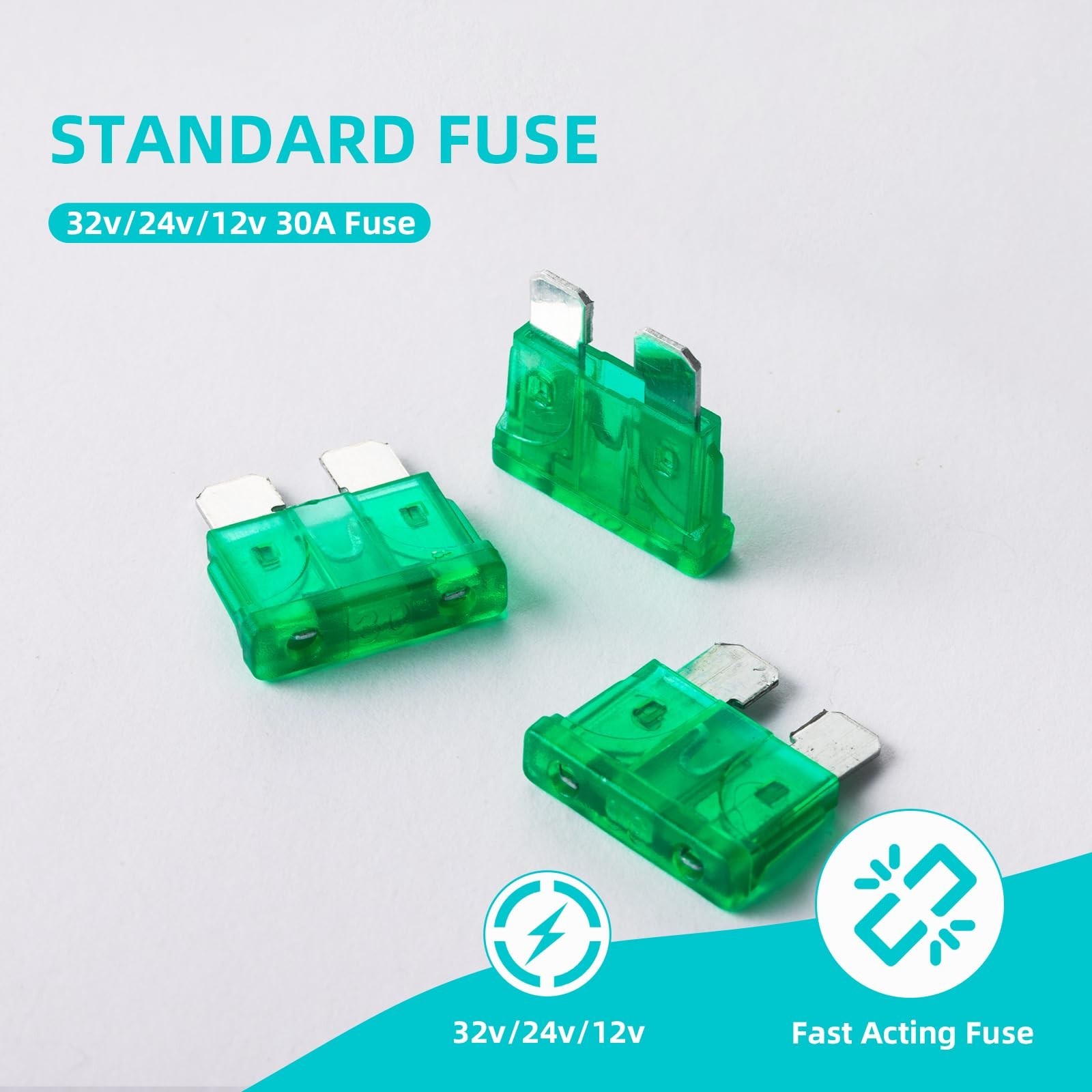 100Pcs 30 Amp Fuses Stanbdard Fuse, 30A Car Fuse Blade for Automotive, Truck,…