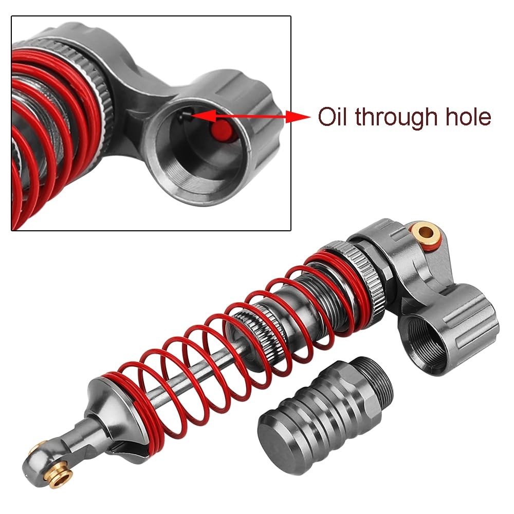 Pothyes Aluminum Adjustable Piggyback Shock Absorber Oil Damper for Axial SCX…