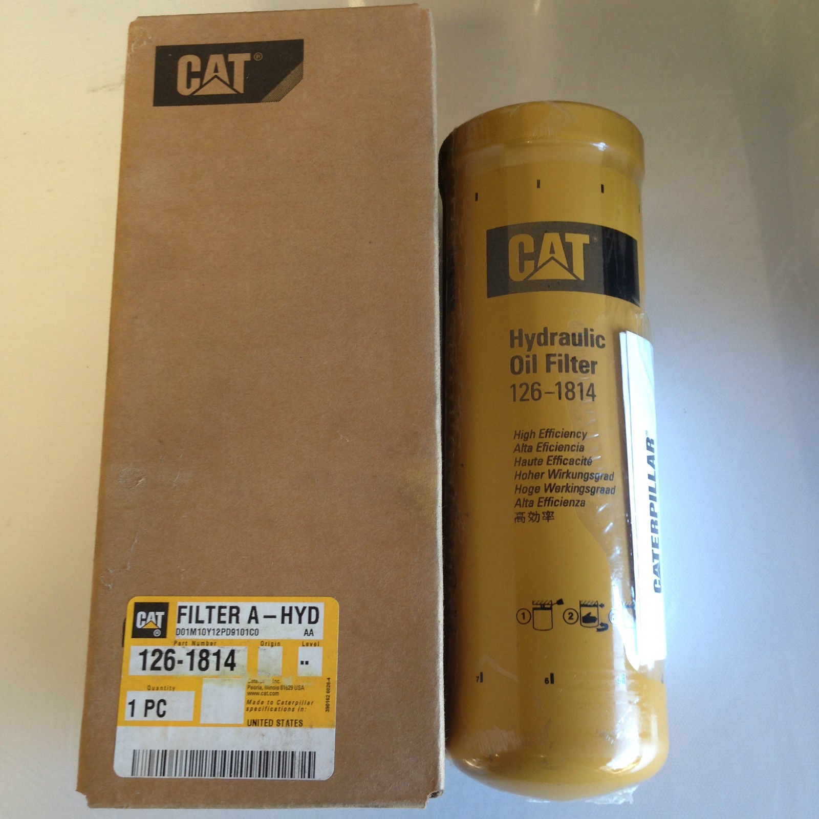 CAT Caterpillar 126-1814 Filter Hydraulic Transmission High Efficiency x2