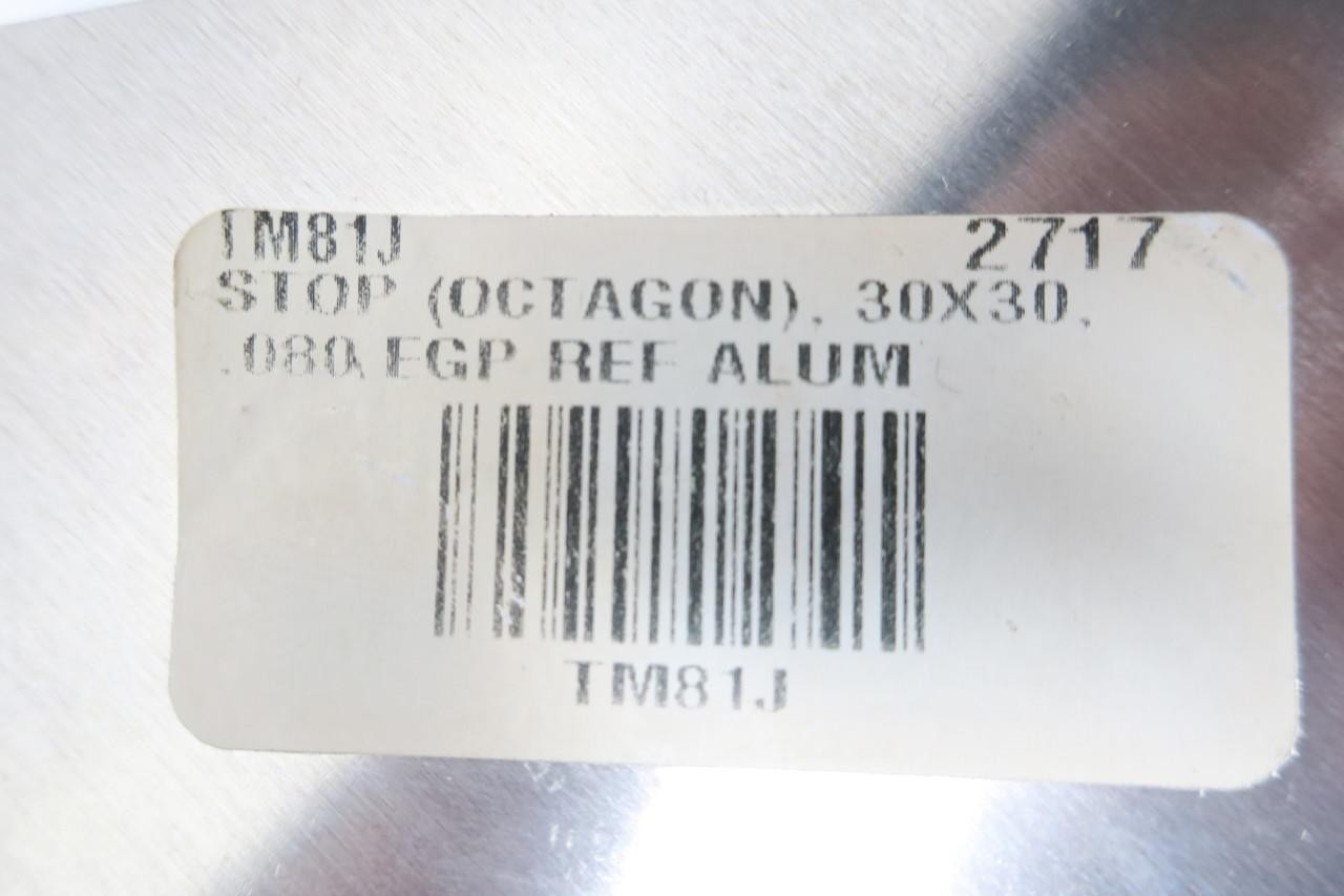 Nmc TM81J Octagon Stop Sign 30in X 30in