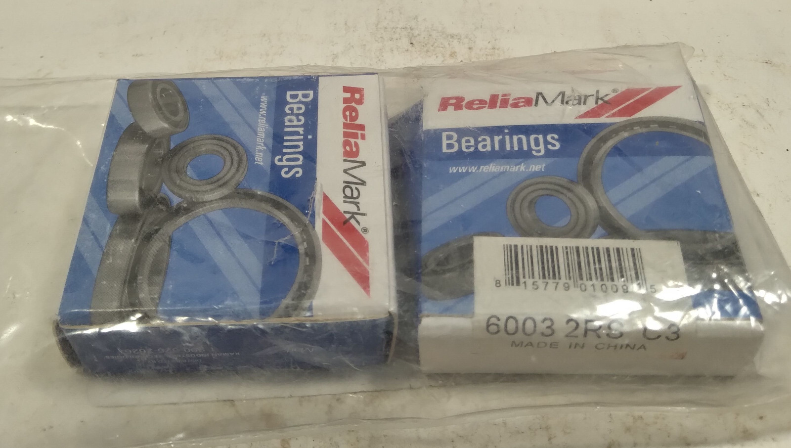 2 NEW RELIAMARK 6003 2RS C3 DEEP GROOVE BALL BEARING NIB ***MAKE OFFER***