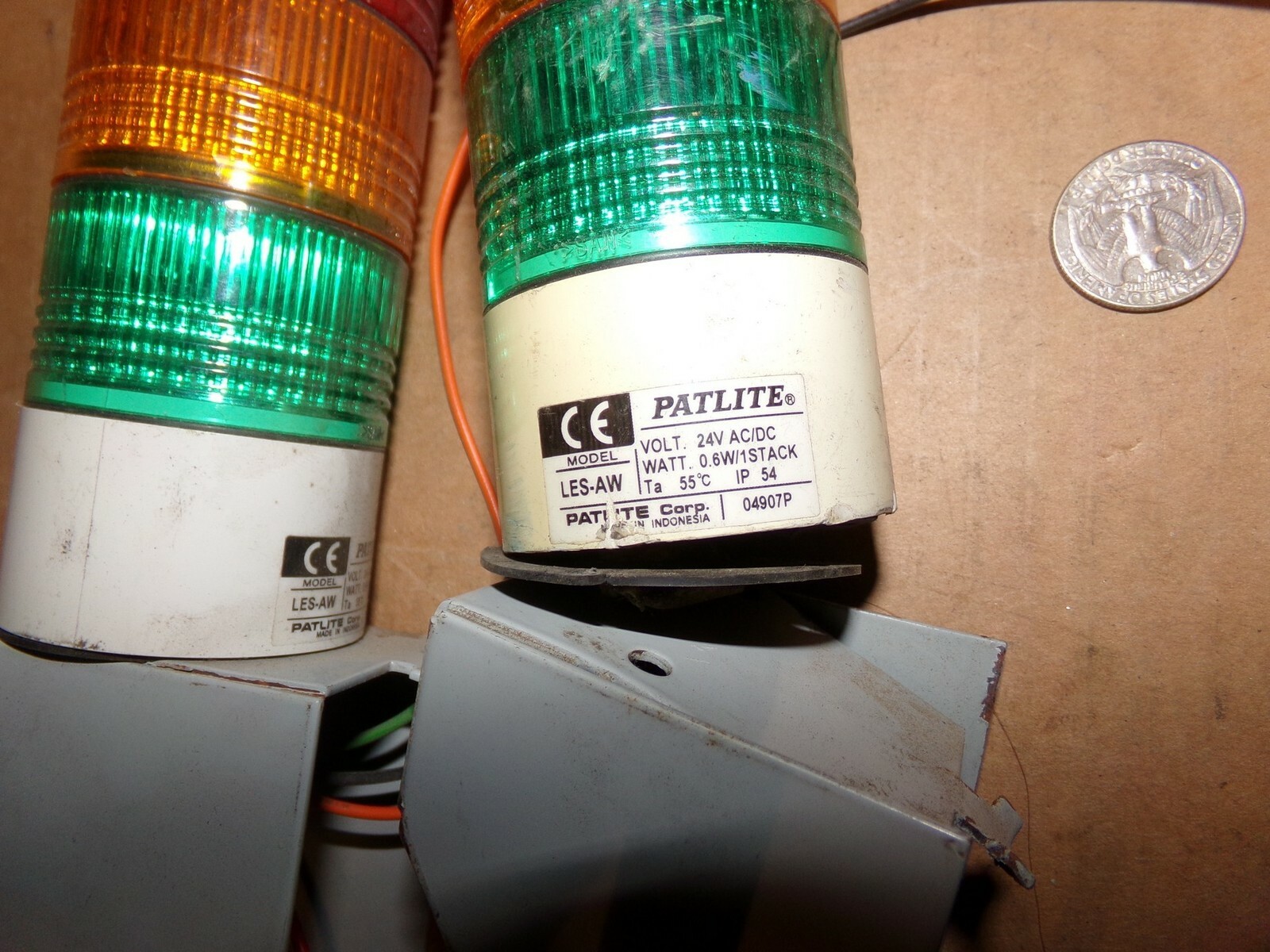 Patlite LES-AW Stak-Lite 24V AC/DC, Lot of 2 *FREE SHIPPING*