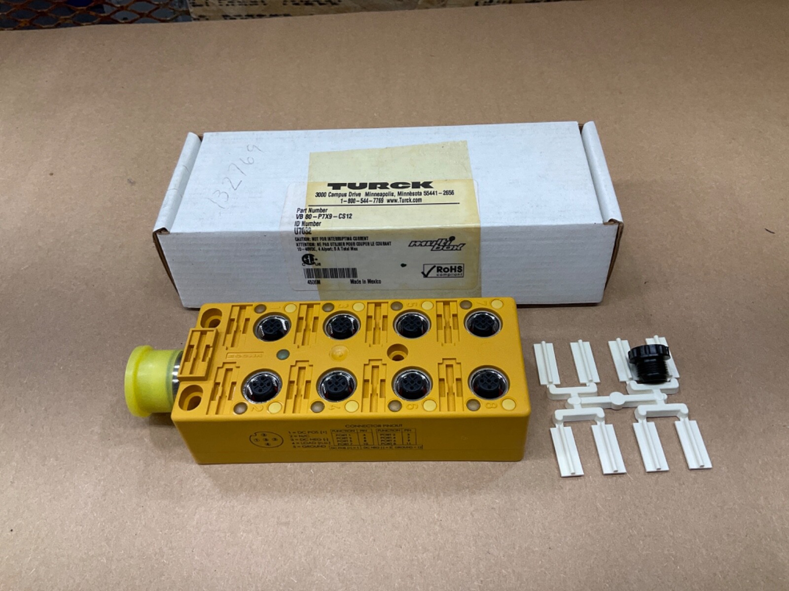 Turck VB 80-P7X9-CS12 8-Port Junction Box U7032 *NEW* #46D37*IAC