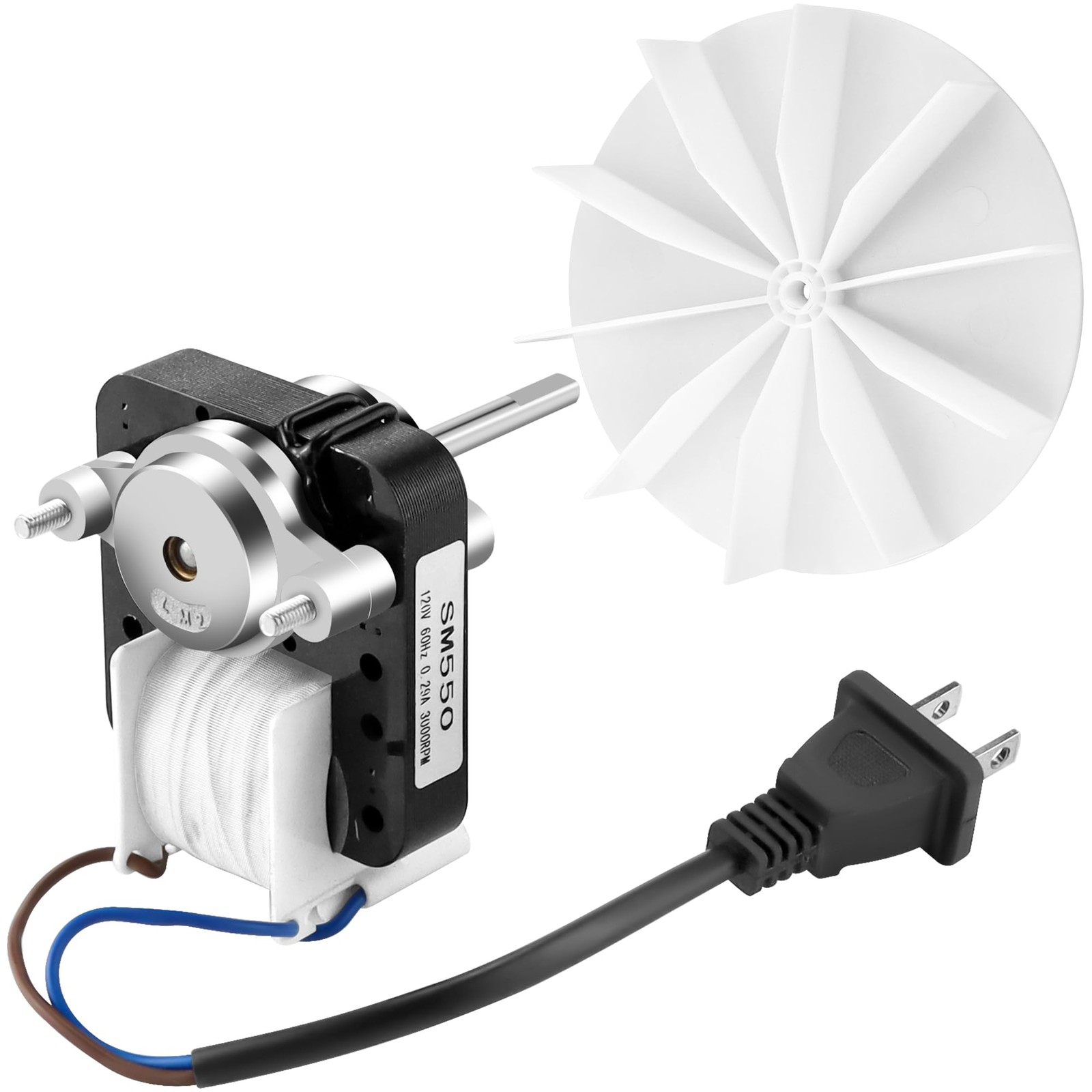 Bathroom Vent Fan Motor Replacement Kit 50 CFM 120V Electric Motor Parts For NuT