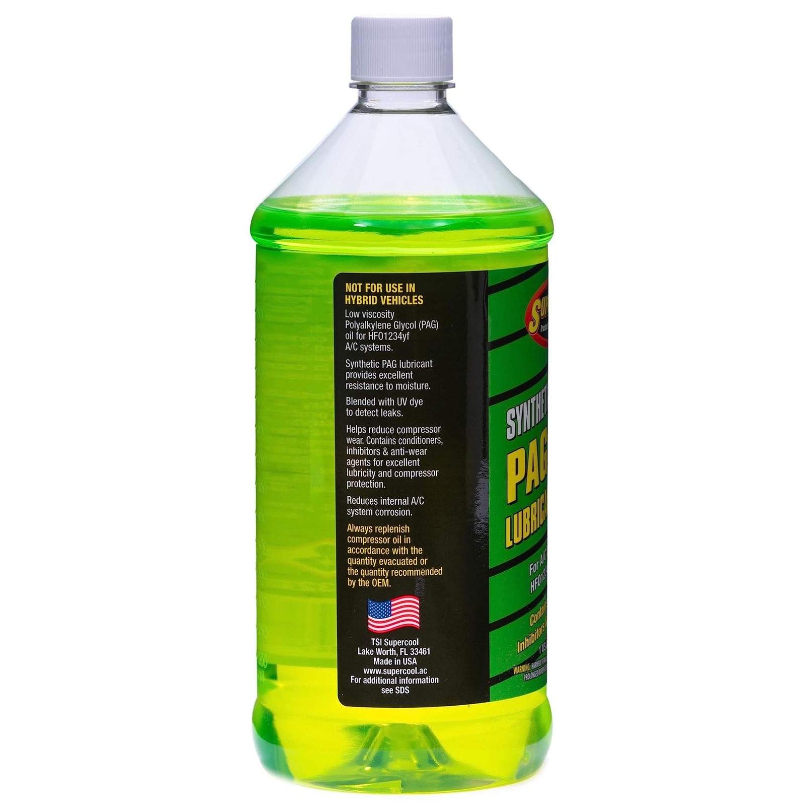 TSI Supercool 1234yf PAG 46 Viscosity with UV Dye 32oz 1-Pack