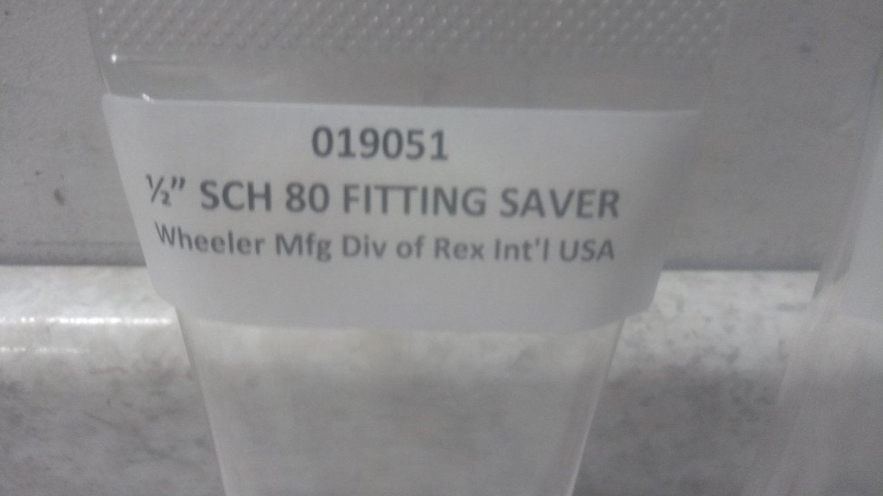 Wheeler-Rex 19051 3 Pk 3/8 In Chuck Size 1/8 In Max Pipe Dia IPS Fitting Saver