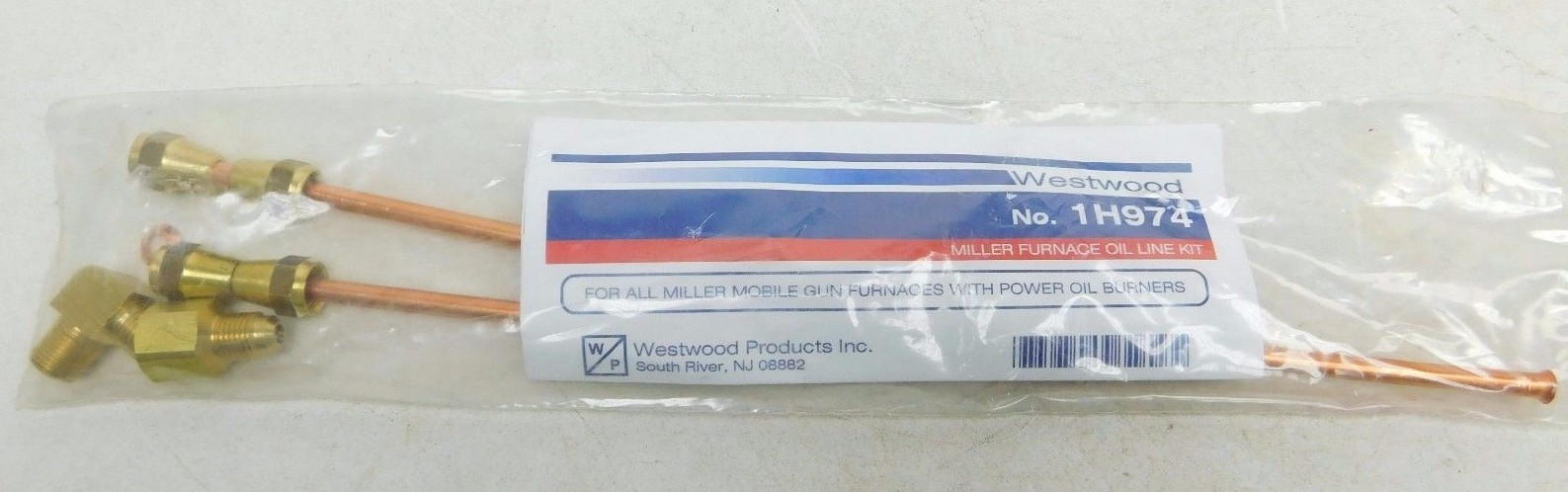 NEW IN PACK! Westwood 1H974 Oil Line Parts Kit (2 Pipes) (2 Fittings) AP