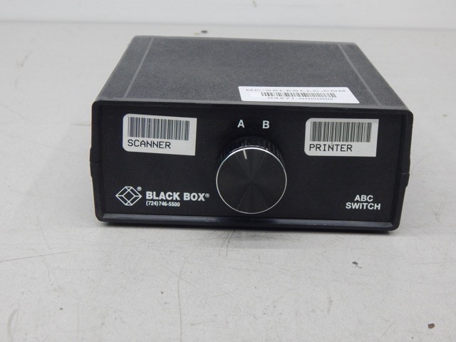 Black Box SWL030A-MMM, ABC DB9 RJ45 2-to-1 CAT5 Ethernet Manual Desktop Switch