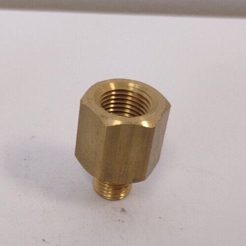 Brass Straight Adapter 1/8″ NPT Female x 1/16″ BSPP Male with Viton Seal