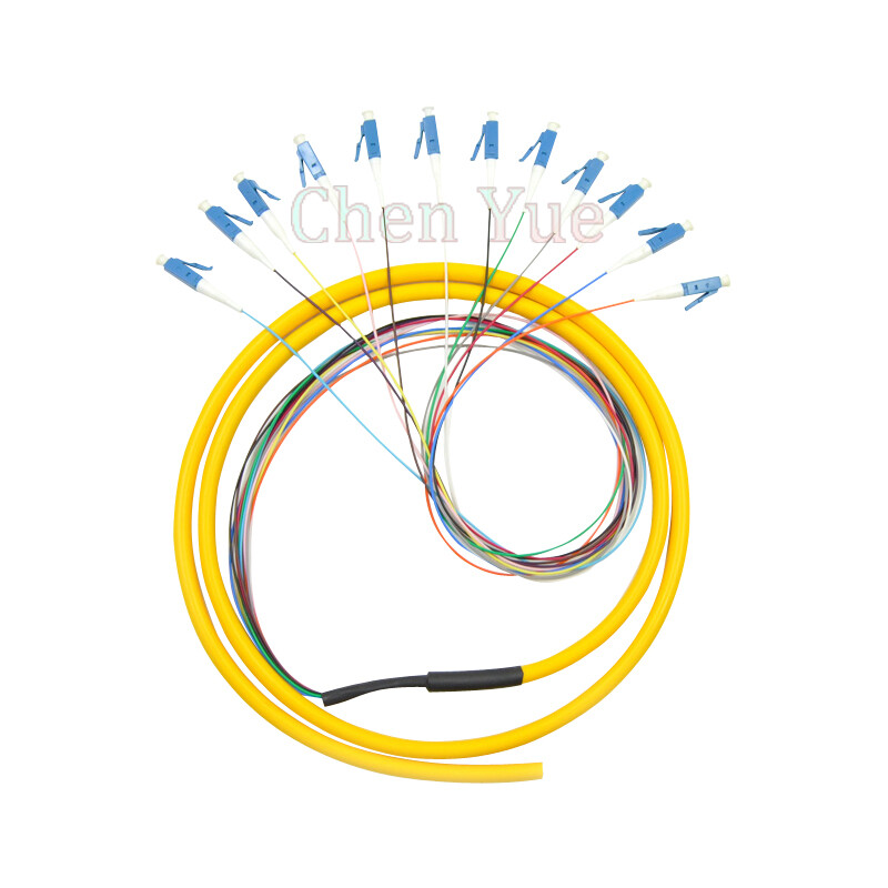 1.5M LC UPC 12 core Fiber Optic Patch Cord pigtail LC Fanout Fiber Optic Pigtail