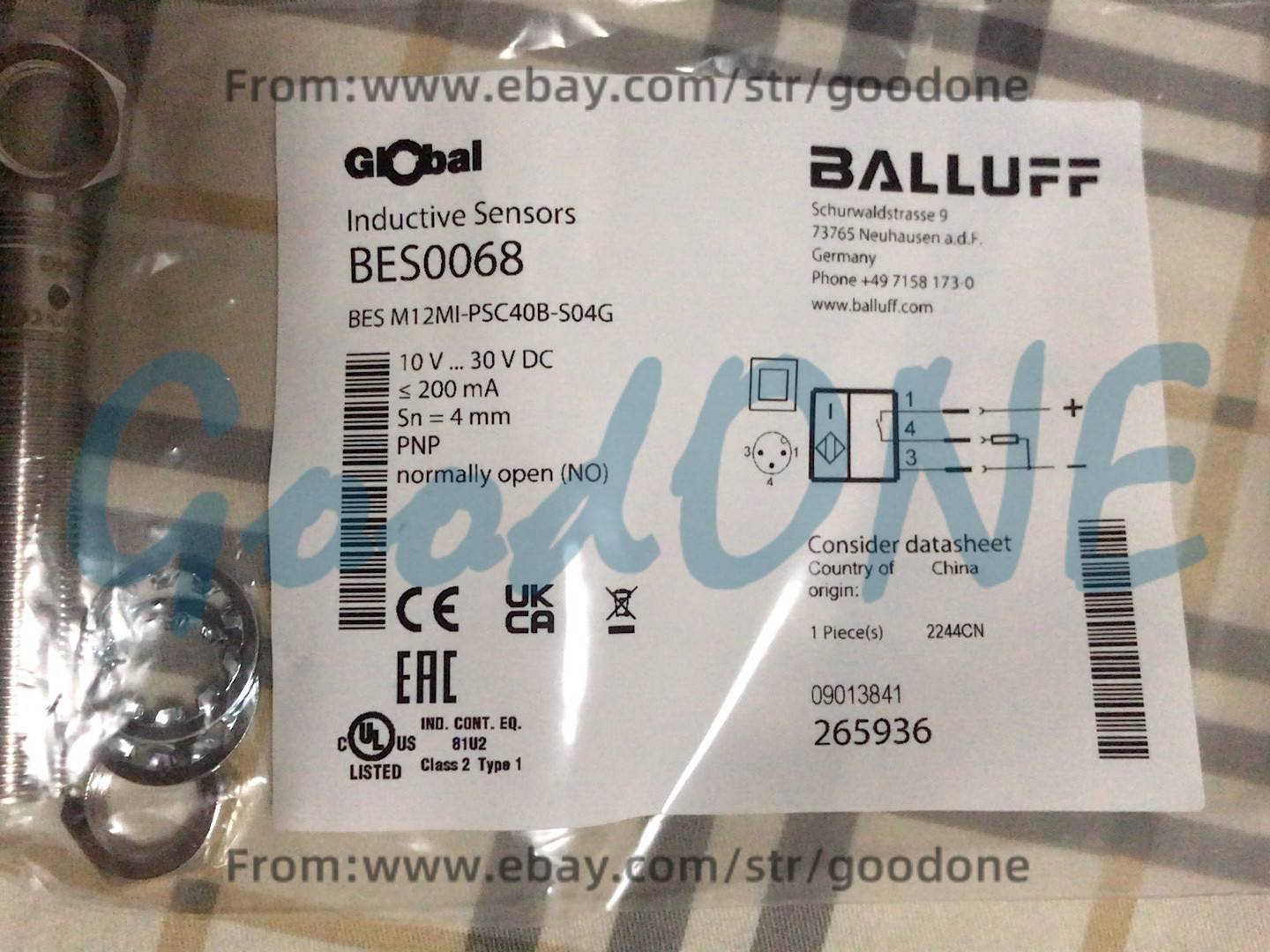 1PC NEW FOR BALLUFF BES0068 BES M12MI-PSC40B-S04G SENSOR