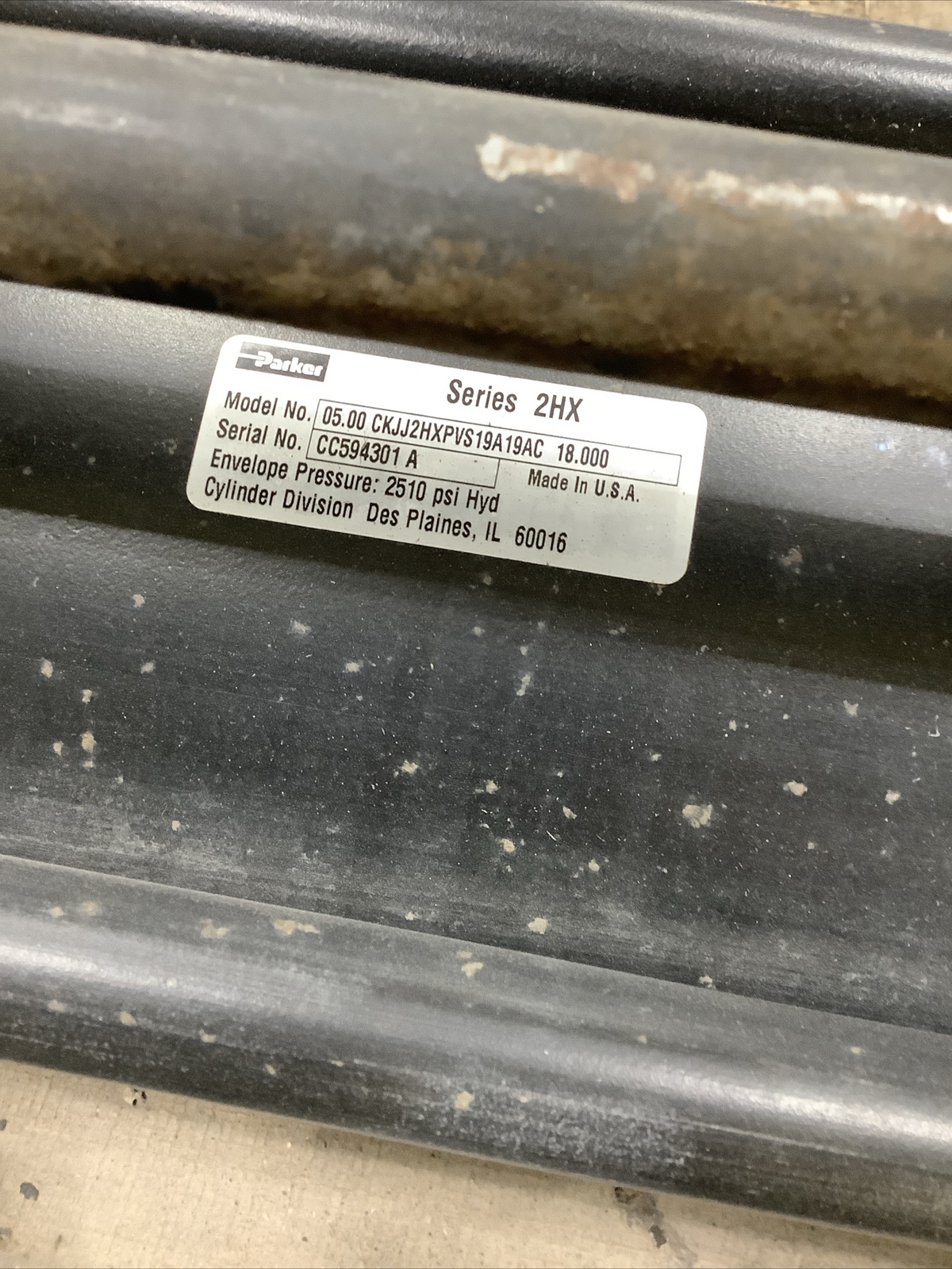 Parker Air Cylinder Series 2HX 2510psi 05.00 CKJJ2HXPVS19A19AC 18.00