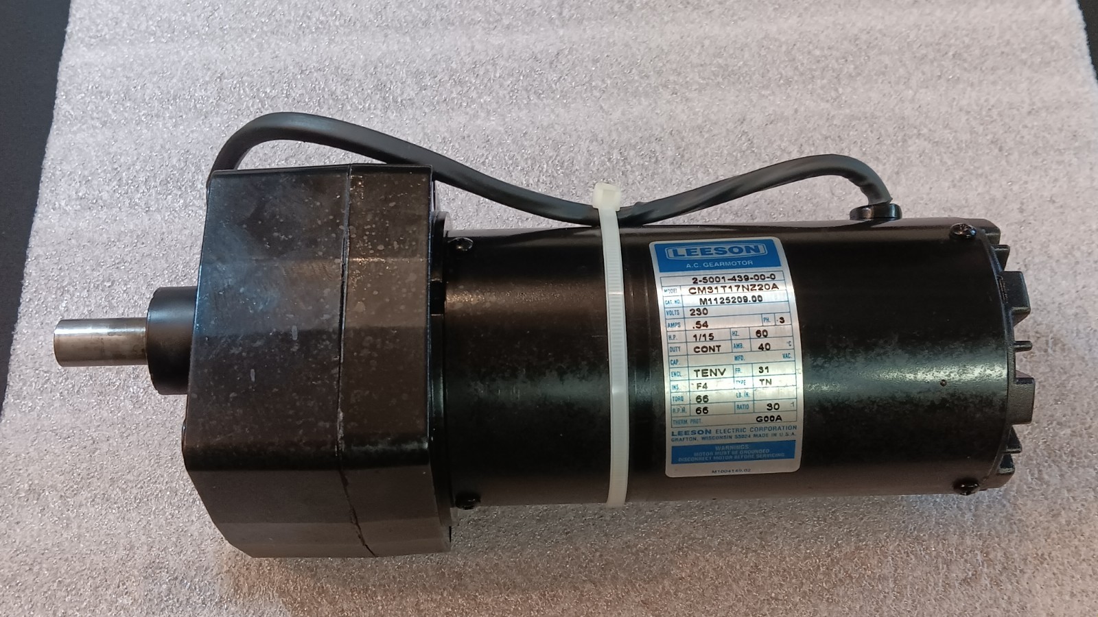 Leeson AC Gearmotor – CM31T17NZ20A – 2-5001-439-00-0