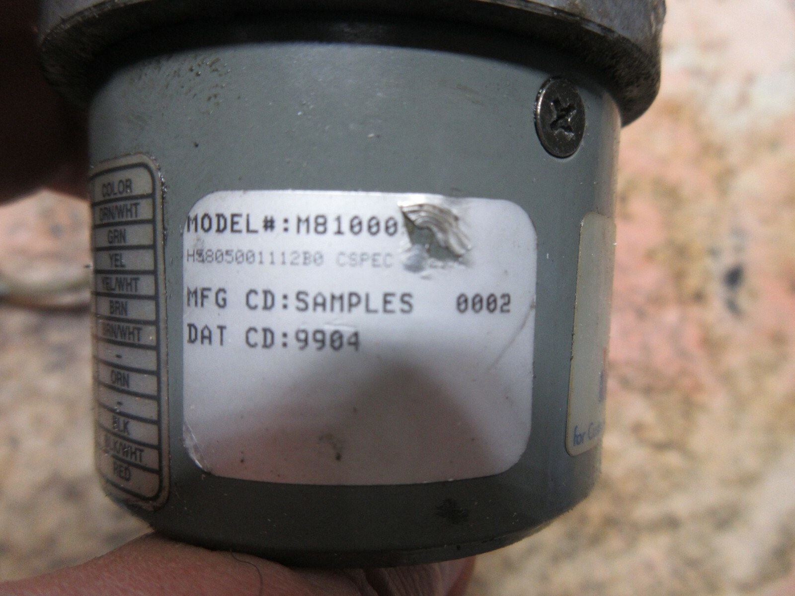 DYNAPAR DANAHER CONTROLS ENCODER M81000 H5805001112B0 0002 9904 BRIDGEPORT TC-3G