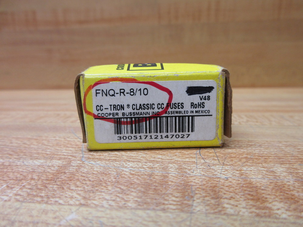 Buss FNQ-R-8/10 Bussmann Fuse Cross Ref 1CV06 (Pack of 3)