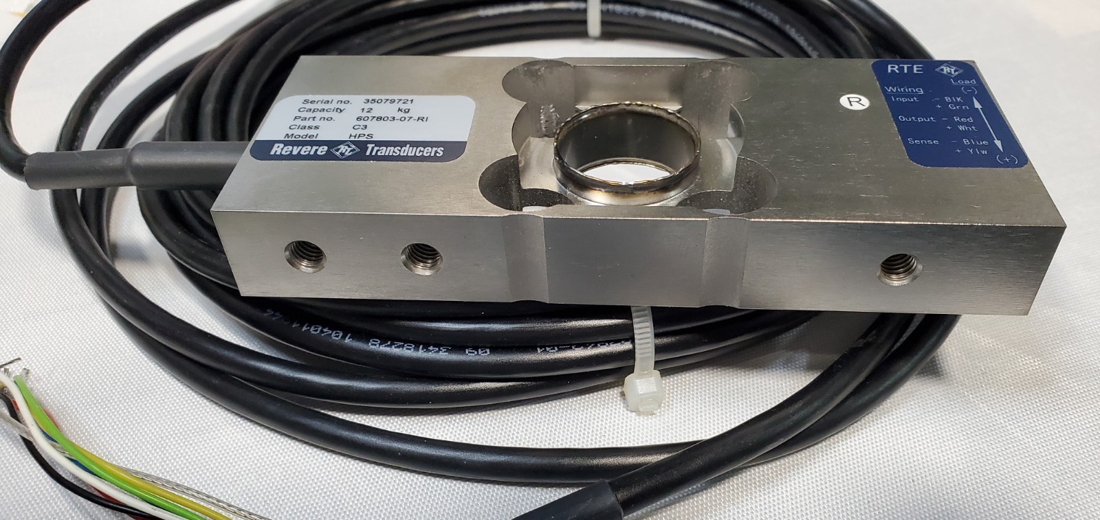 Revere Transducers HPS Load Cell 12kg C3 Single Point Scale Sensor 6-Wire