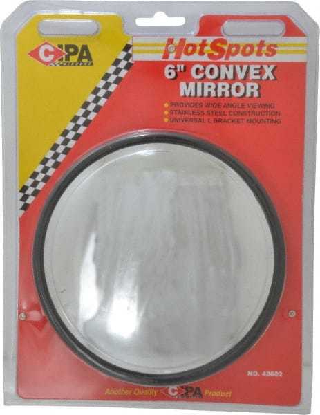 Value Collection Automotive Full Size Convex Round Mirror with L Bracket
