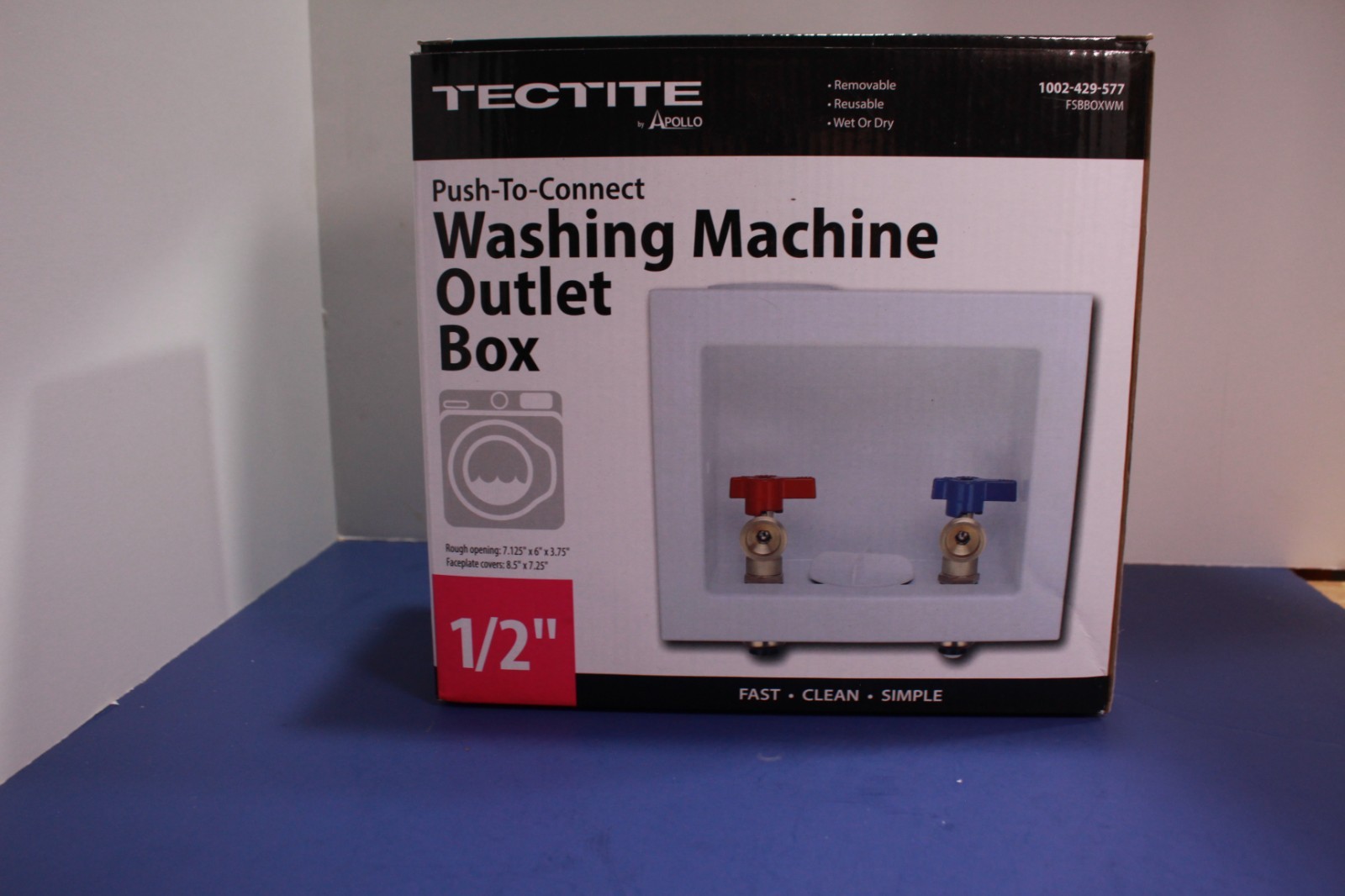 TECTITE Washing Machine Plumbing Outlet Box 1/2″ 1002-429-577 NOS
