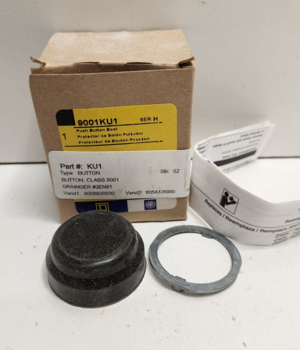 NEW IN BOX! SCHNEIDER/SQUARE D BLACK PUSH BUTTON BOOT 9001KU1
