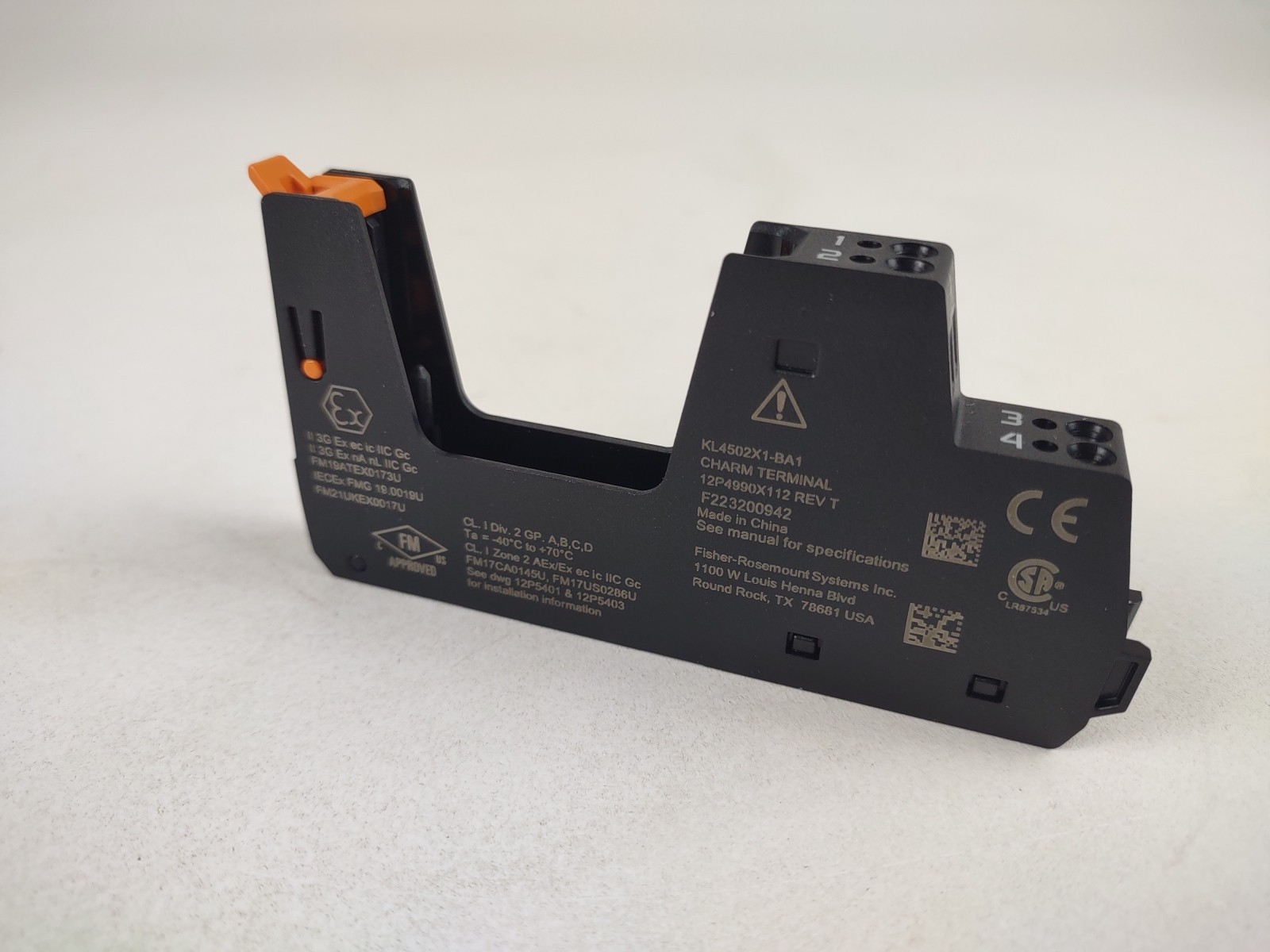 Emerson DeltaV Standard CHARM Terminal Block (KL4502X1-BA1) 12P4990 SE4501