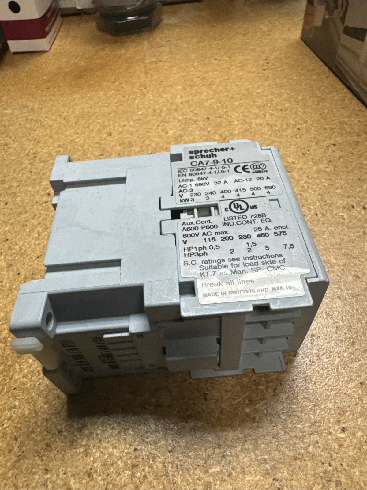 Sprecher + Schuh Contactor CA7-9-10-220W