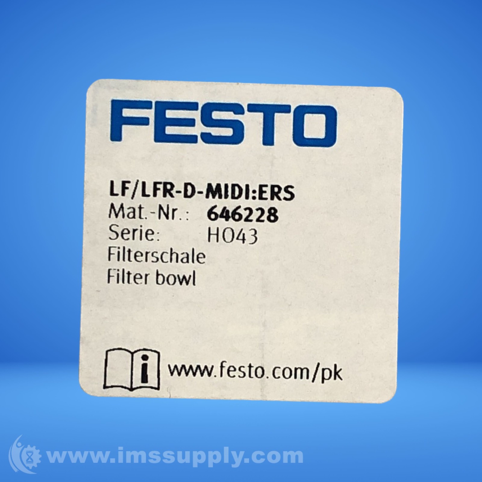 Festo LF/LFR-D-MIDI:ERS MIDI Series Filter Bowl FNFP