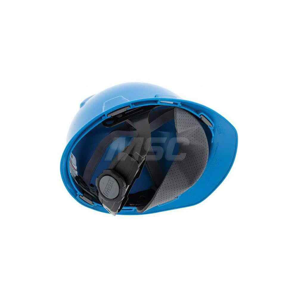 MSA 477483 Blue V-Gard Slotted Cap-Style Hard Hat w/ Fas-Trac III Suspension