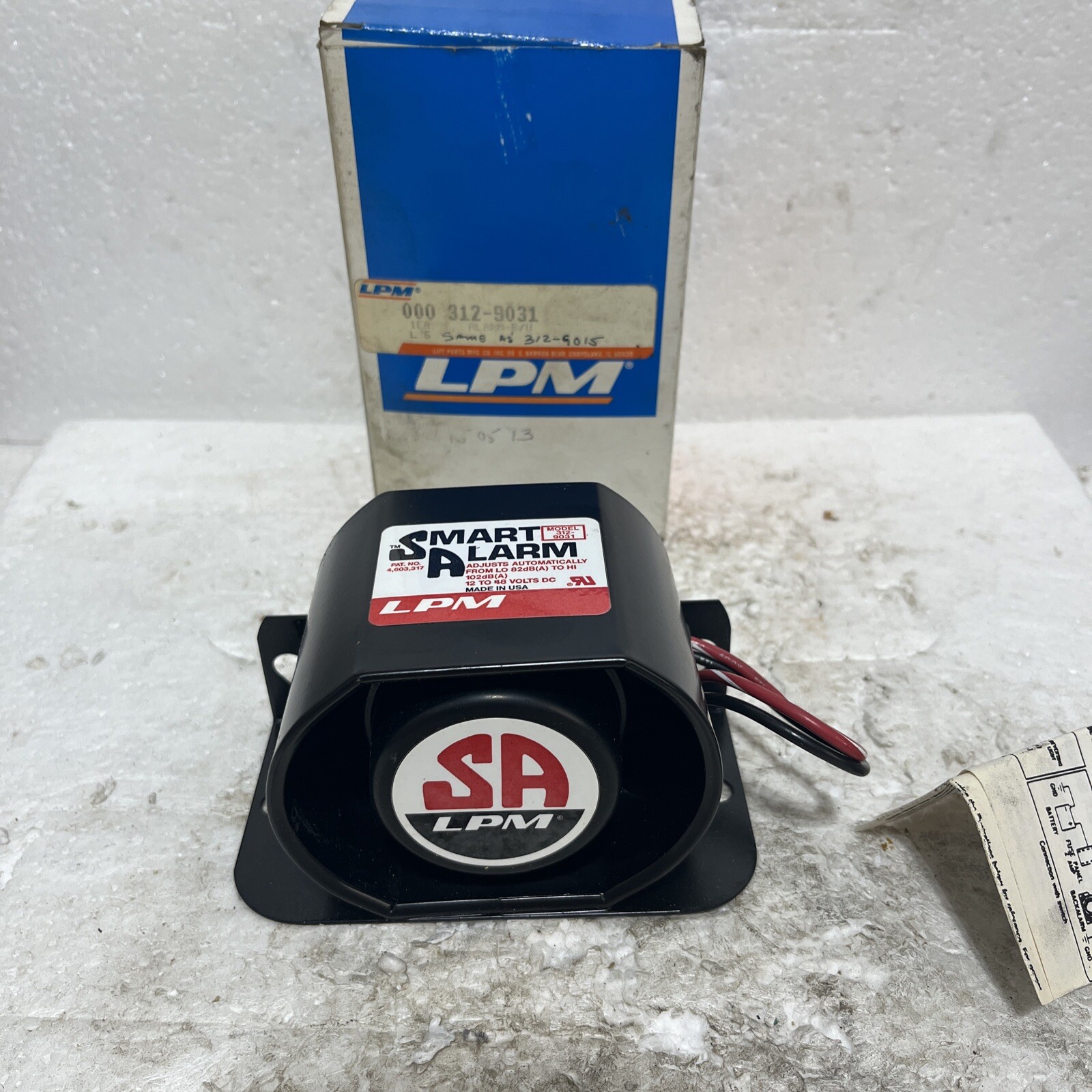 Smart Alarm 312-9031 LPM Adjusts Automatically from LO to HI 12-48 volts DC
