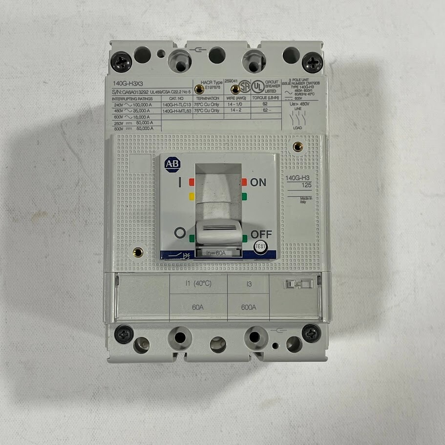 New – Allen Bradley 140G-H3C3-C60 Circuit Breaker 60 A