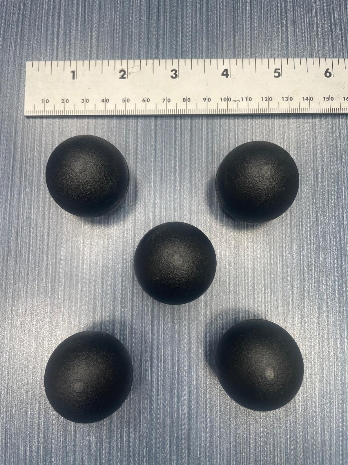 Lot of 5 x 1.38″ Ball Knob 1/2-13 Steel Zinc Locking Nut Textured Handle