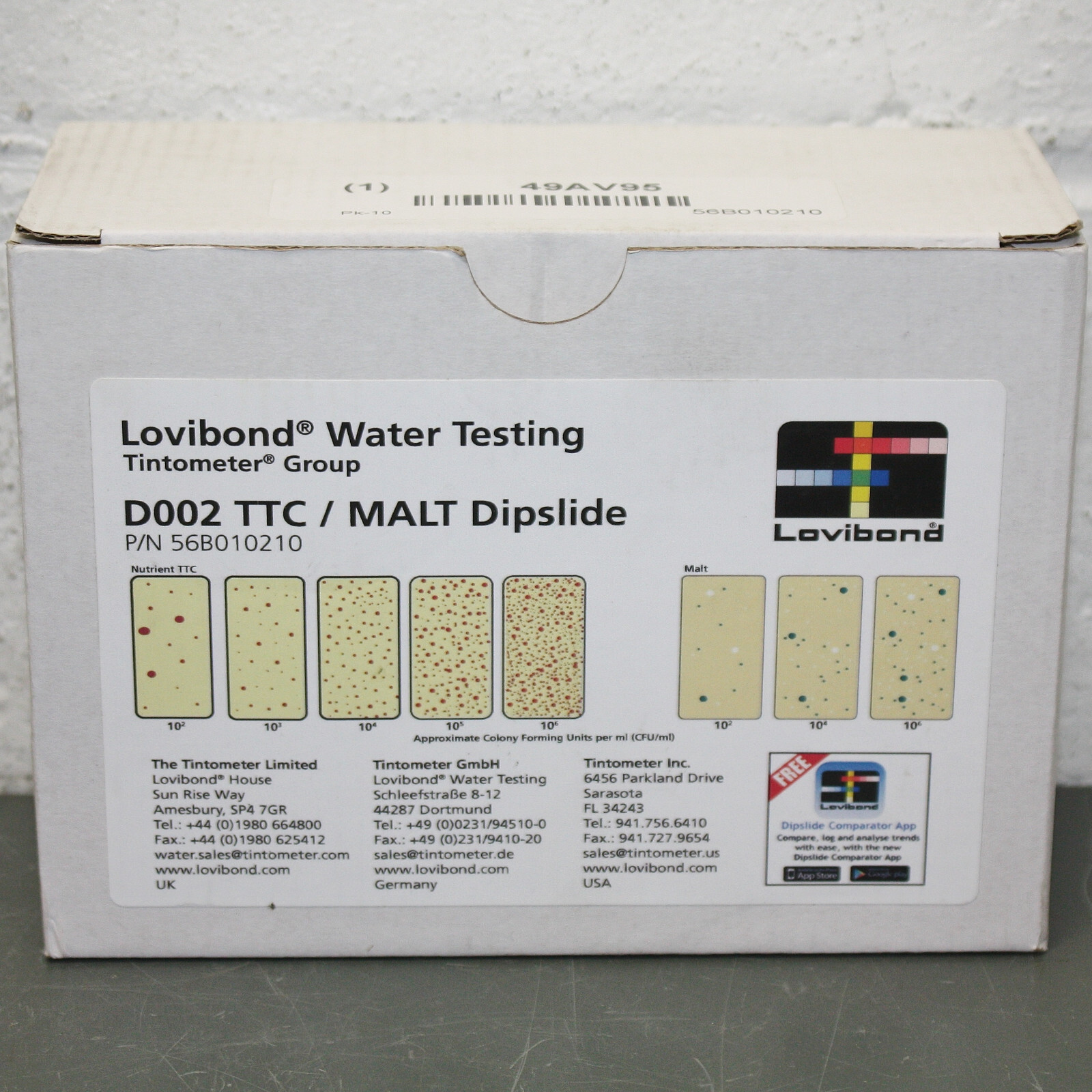 (10) Lovibond D002 TTC / MALT Dipslides 56B010210, Water Testing, EXPIRED 08/21