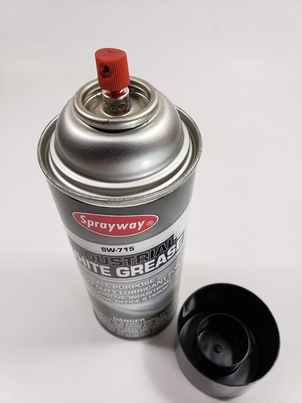 Sprayway SW-715 Industrial White Grease Aerosol Lubricant, 11 oz, Case of 12