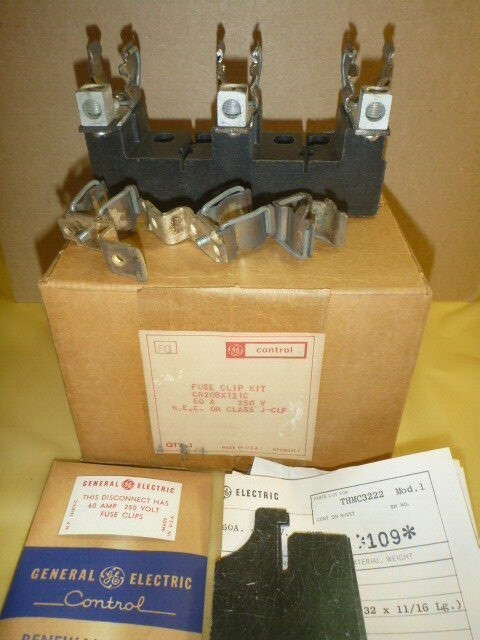 CR208X121C 60 AMP GENERAL ELECTRIC FUSE CLIP KIT – 60A, 250V NEC or CLASS J-CLF