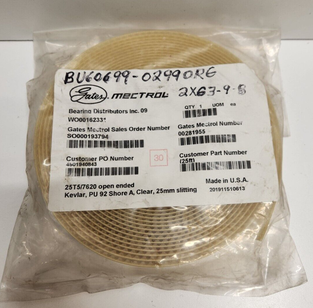 NEW OLD STOCK! GATES 25FT X 25MM TIMING BELT 25T5/7620