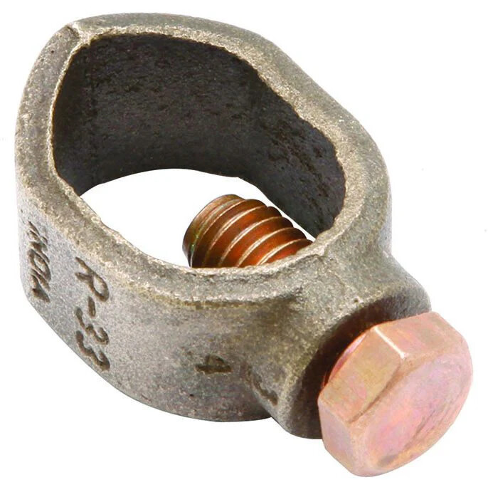 Burndy GRL4 Copper Alloy Ground Rod Clamp, 2-10 AWG, 1/2″ Rod Size