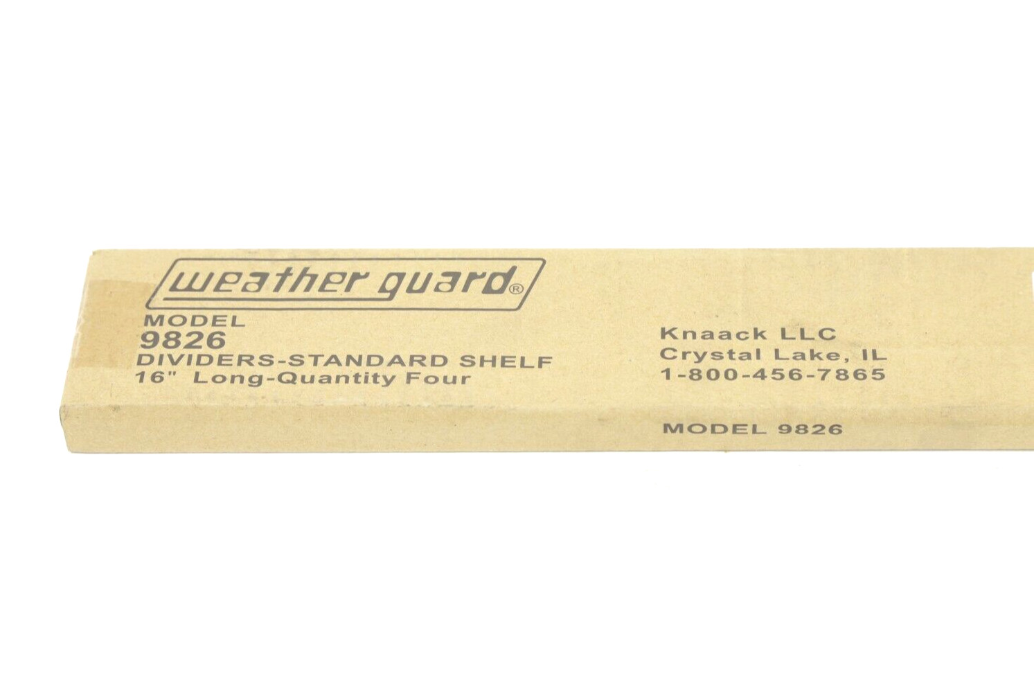 Weather Guard Model 9826 Dividers-Standard Shelf 16″