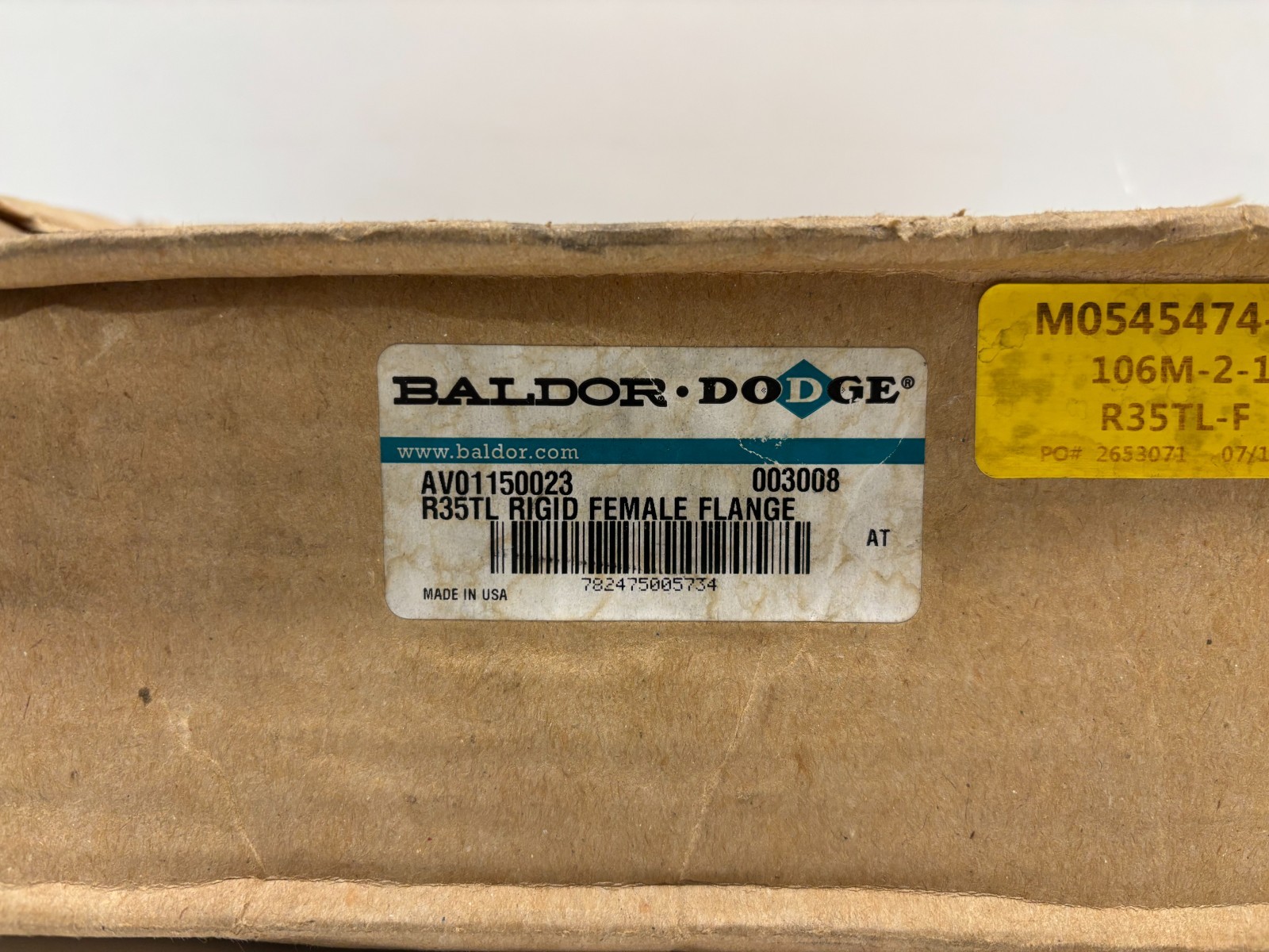 NEW OLD STOCK! BALDOR DODGE 4-1/2″ BORE R35TL RIGID FEMALE FLANGE 003008