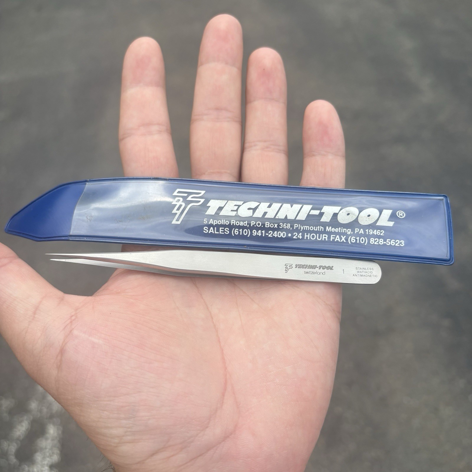Techni-Tool Stainless Steel Tweezers Antiacid Antimagnetic 758TW454 Very Clean