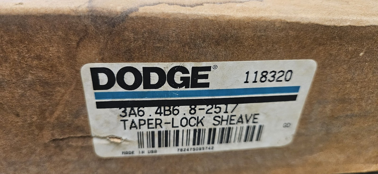 DODGE 118320 3A6.4B6.8-2517 TAPER-LOCK SHEAVE